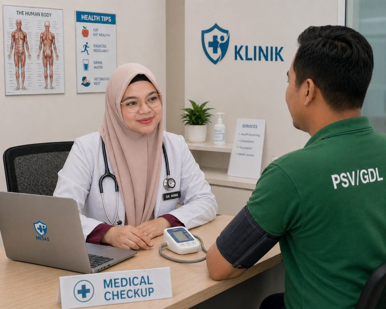 Pemeriksaan kesihatan di klinik panel MESAS